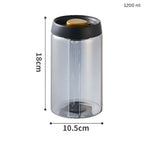 Aroma Vaccum Coffee Canister — size and scale reference