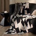 Artevana Monochrome Geometric Throw Blanket — main product photo