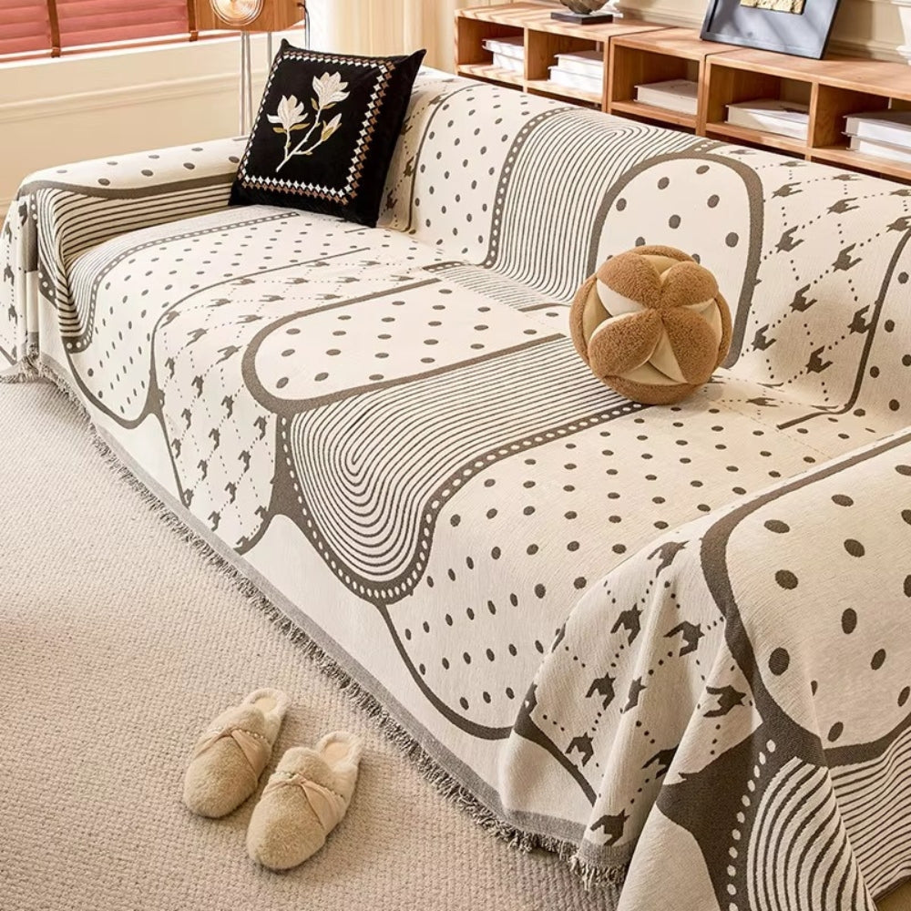 Asymmetry Blob Chenille Sofa Cover — product close-up