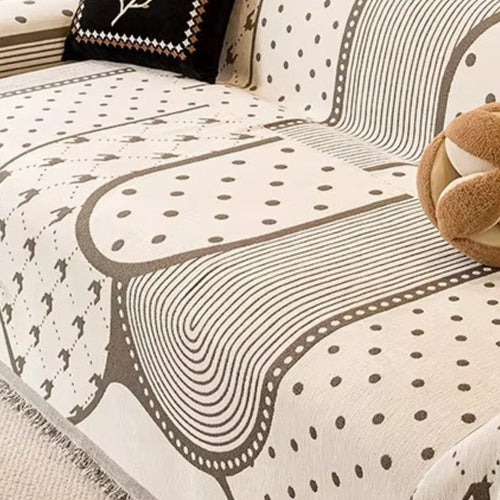 Asymmetry Blob Chenille Sofa Cover — product detail view