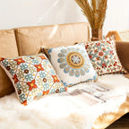 Aurae Embroidered Vintage Cushion Cover — product close-up