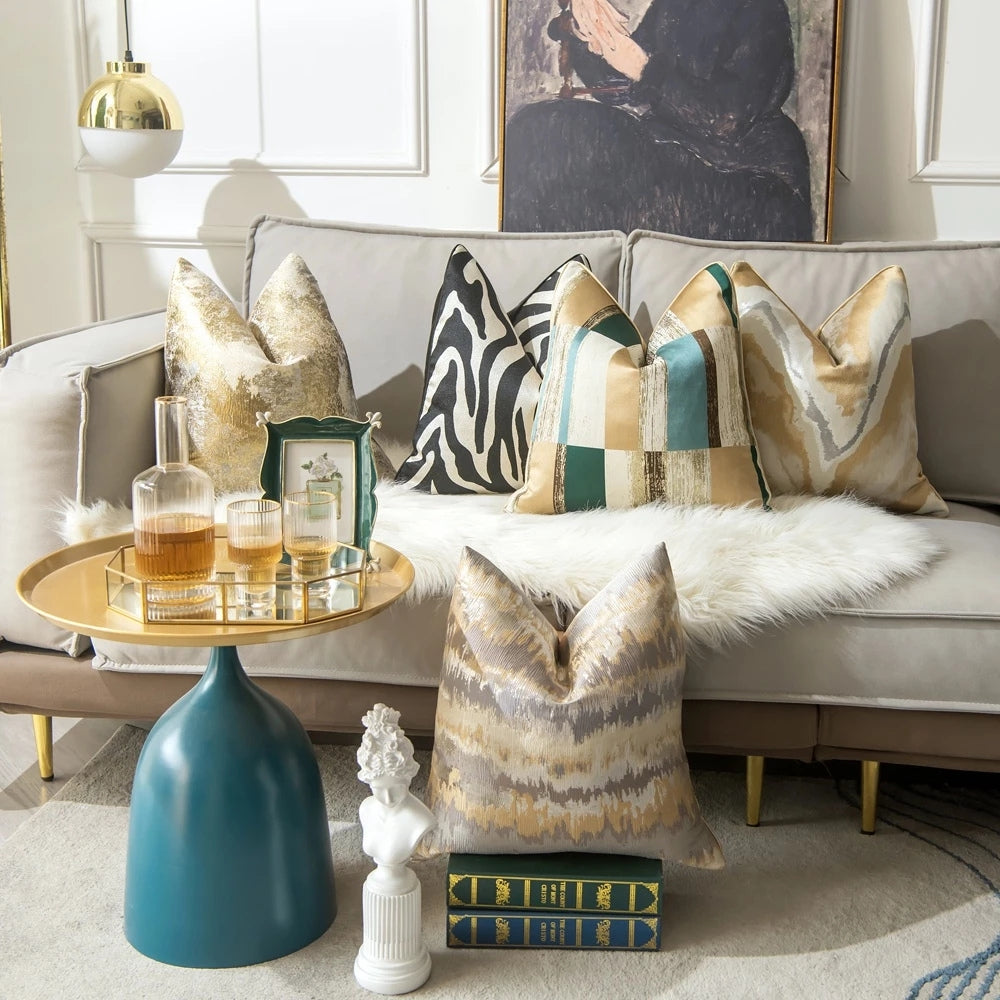 Auric Gilded Luxury Cushion Cover — main product photo