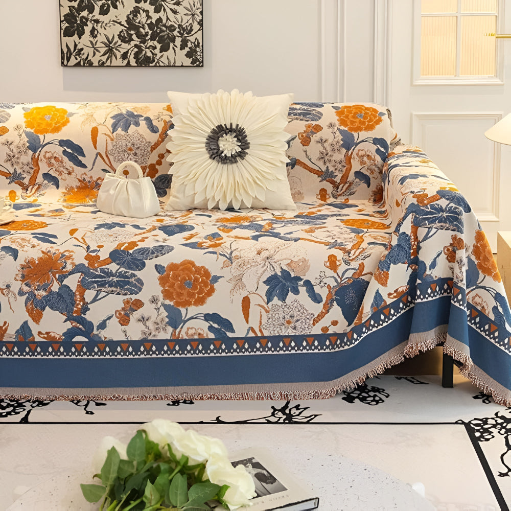 Autumn Vines Jacquard Sofa Cover