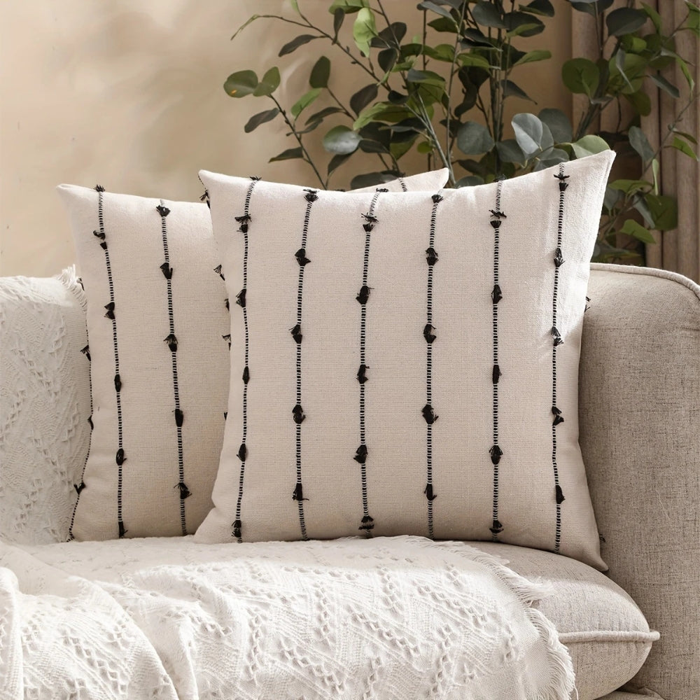 Averra Vertical Stitched Cushion Cover — size and scale reference