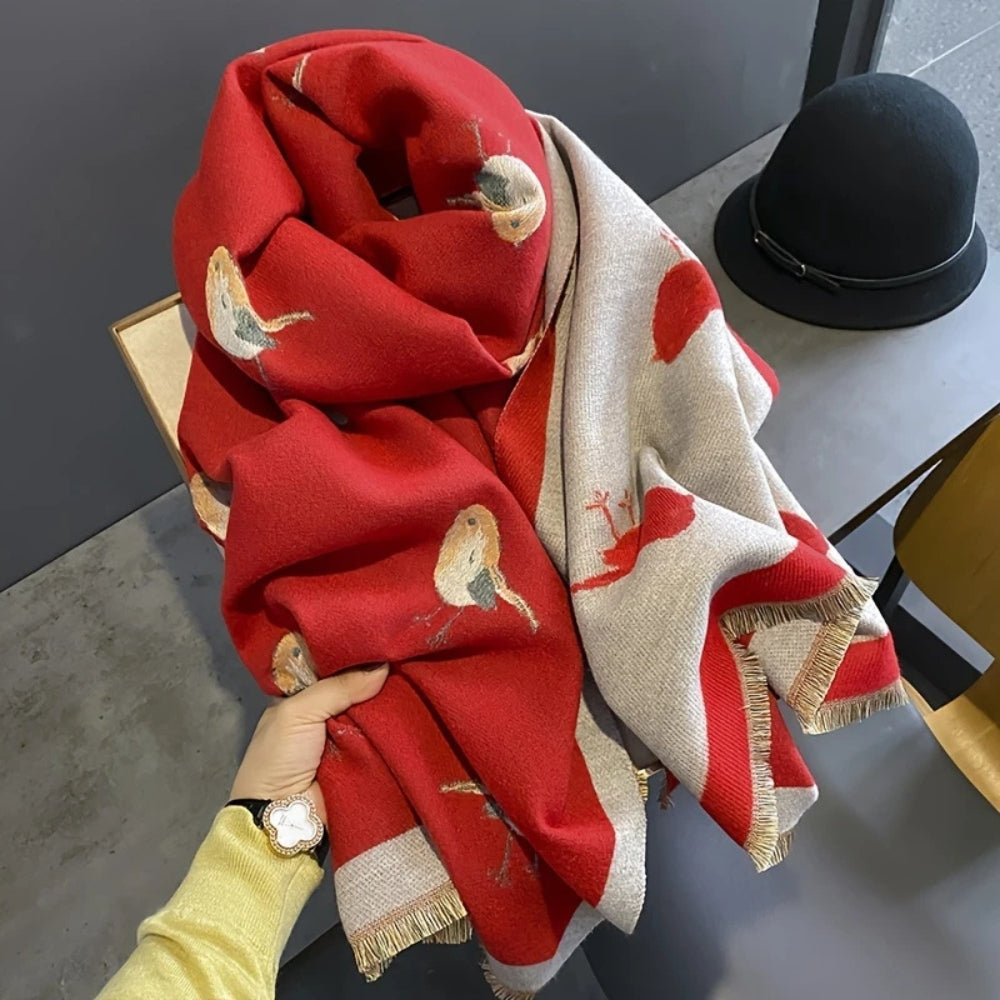 Aviary Breathable Bird Jacquard Shawl — additional view