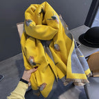 Aviary Breathable Bird Jacquard Shawl — alternate angle view