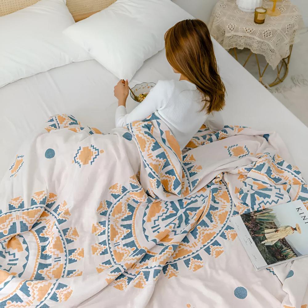 Dreamy Wanderer Cotton Blanket — additional view