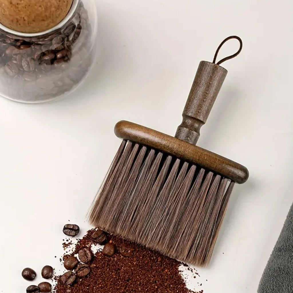 Barista Wooden Cleaning Brush — product in use