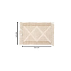 Beige Textured Fringe Tassel Rug — lifestyle shot
