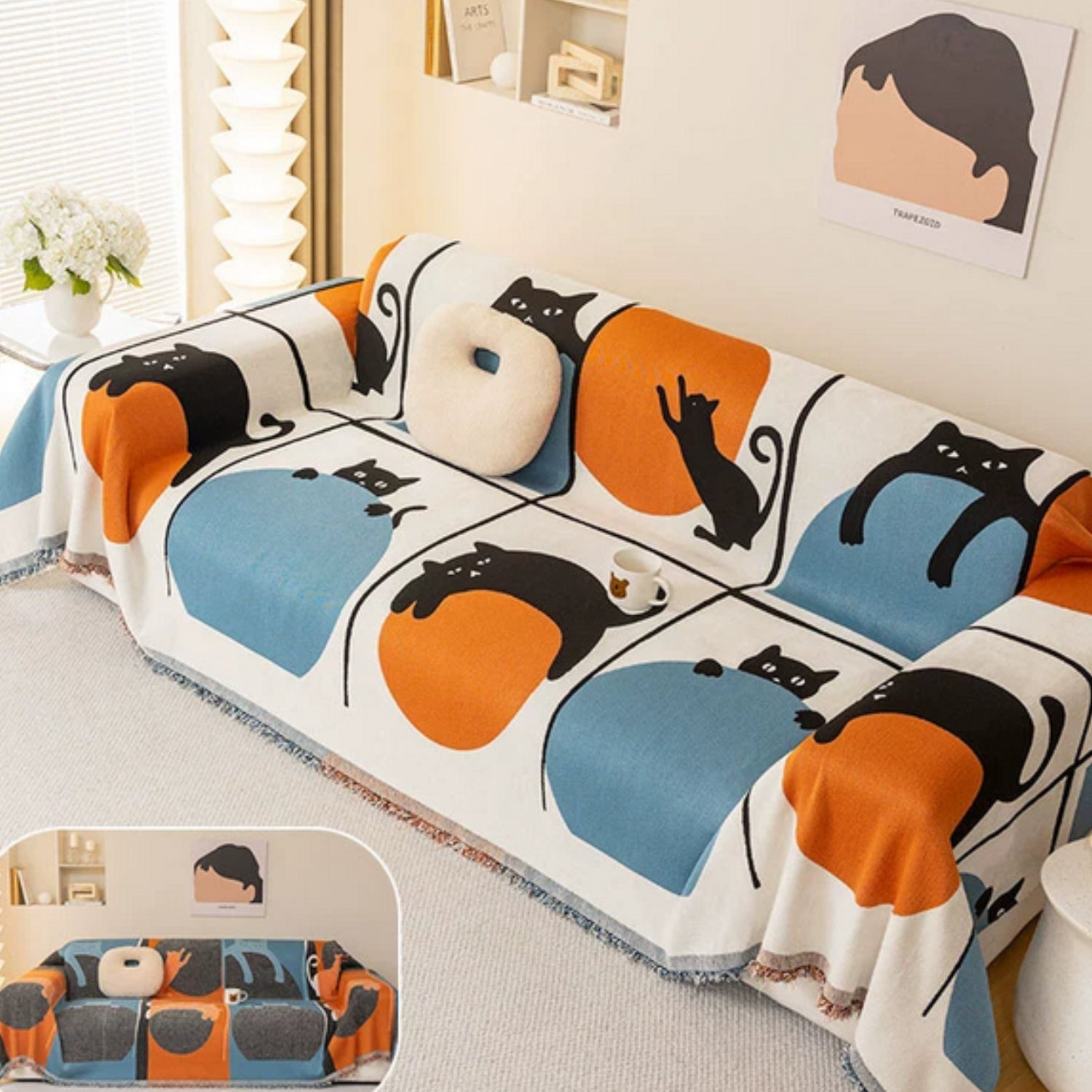 Bellavue Catwalk Woven Sofa Cover — main product photo