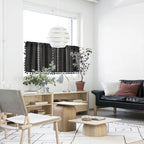 Black Geometric Tribal Tassel Cabinet Curtain — lifestyle shot