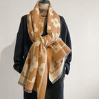 Bloom Classic Floral Winter Scarf — product detail view