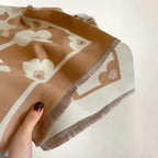 Bloom Classic Floral Winter Scarf — product in use