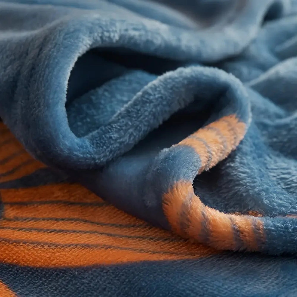 Bloombee Retro Floral Soft Blanket — lifestyle shot