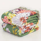 Bloomline Cotton Floral Blanket — alternate angle view