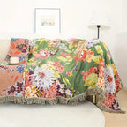 Bloomline Cotton Floral Blanket — product in use