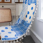 Blue Geometric Dots Pattern Curtain — additional view