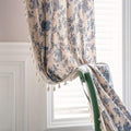 Blue Rose Floral Home Curtain — main product photo