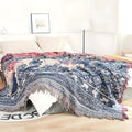Bohemian Inspired Horse Print Blanket — product in use