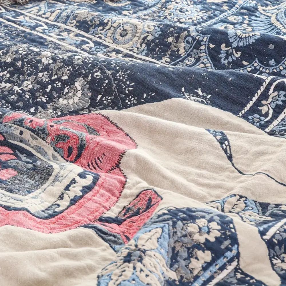 Bohemian Inspired Horse Print Blanket — product detail view