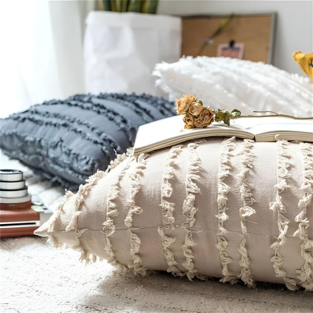 Bohemian Fringe Cushion Cover — product close-up