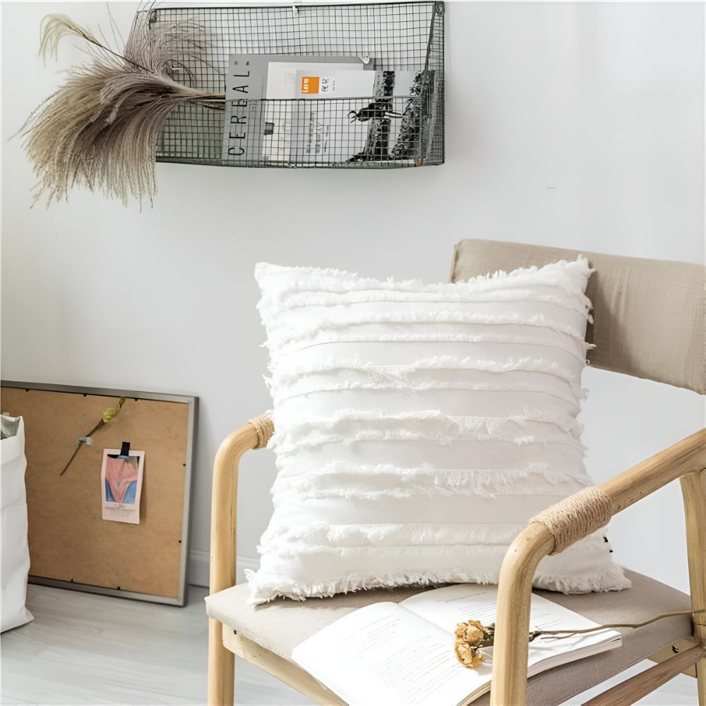 Bohemian Fringe Cushion Cover — size and scale reference