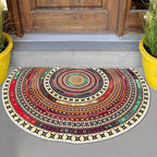 Bohemian Half Round Mandala Rug — main product photo