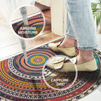 Bohemian Half Round Mandala Rug — product close-up