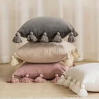 Bohemian Pompom Cushion Cover — main product photo