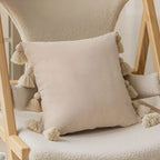 Bohemian Pompom Cushion Cover — product in use