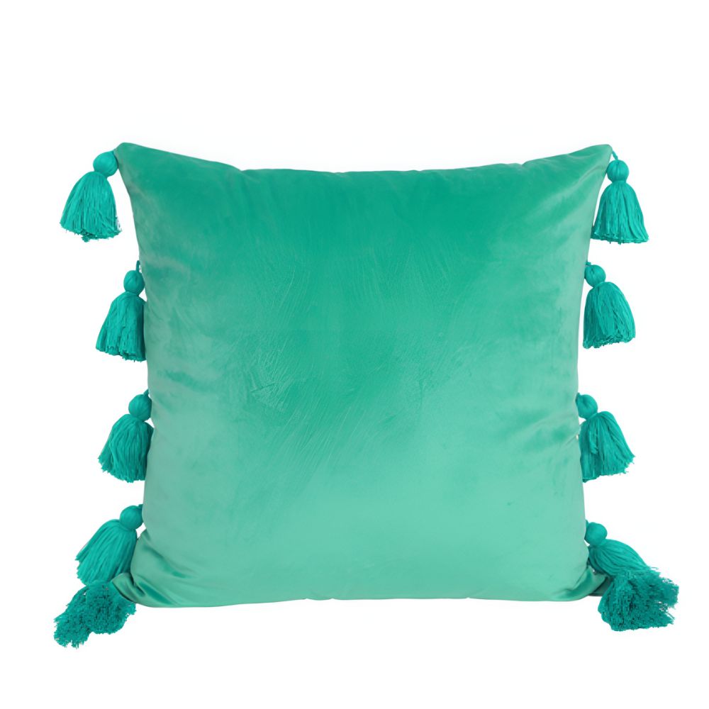 Bohemian Pompom Cushion Cover — size and scale reference