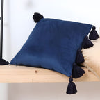 Bohemian Pompom Cushion Cover — material texture close-up
