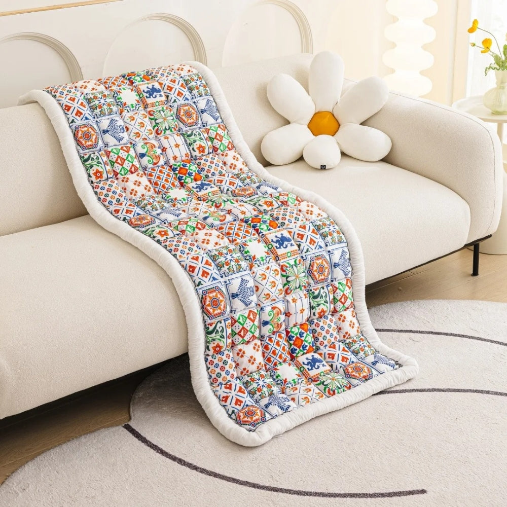 Bohemian Printed Quilted Sofa Cover — lifestyle shot