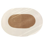 Boho Braided Hemp Oval Rug — alternate angle view