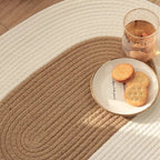 Boho Braided Hemp Oval Rug — product close-up