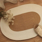 Boho Braided Hemp Oval Rug — additional view