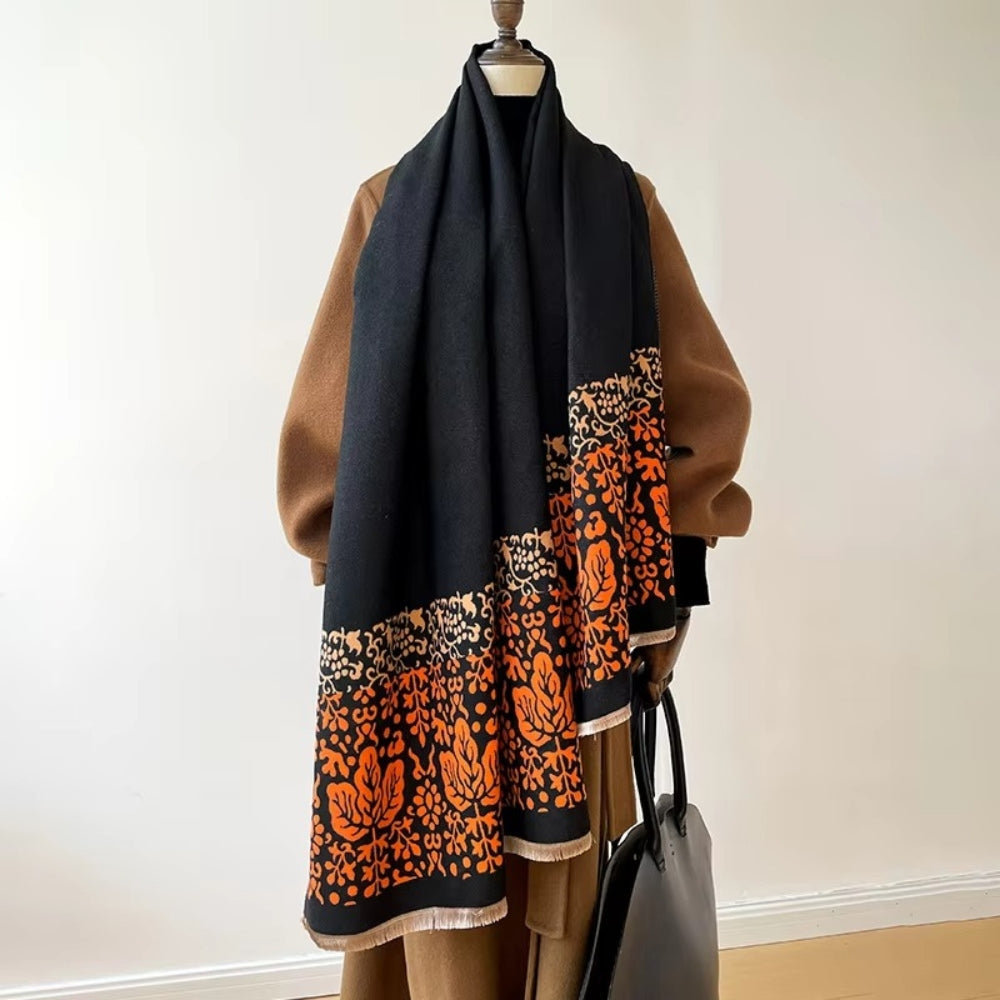 Boho Ethnic Floral Edge Scarf — main product photo