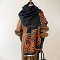 Boho Ethnic Floral Edge Scarf — product in use