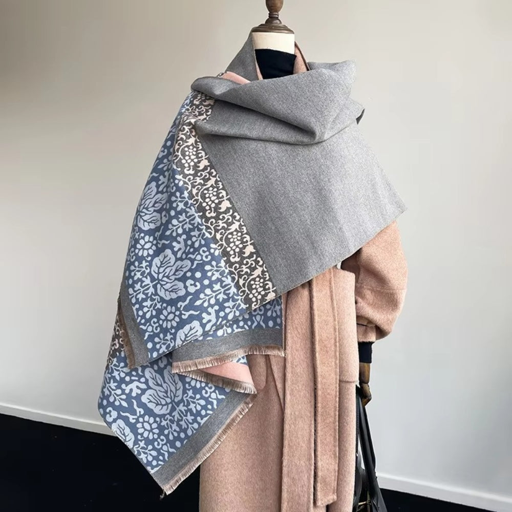 Boho Ethnic Floral Edge Scarf — product close-up