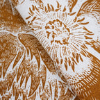 Peacock Blossom Boho Floral Tablecloth with Tassel — size and scale reference