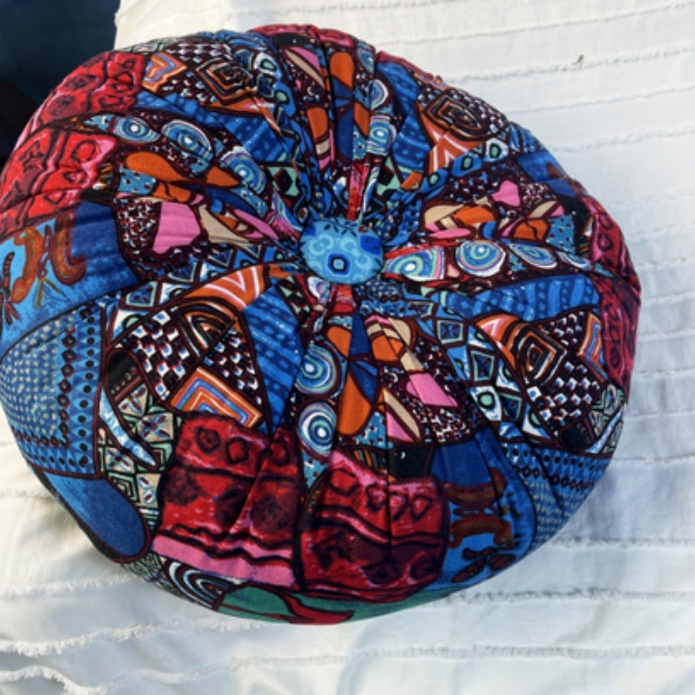 Boho Round Seat Cushion — size and scale reference