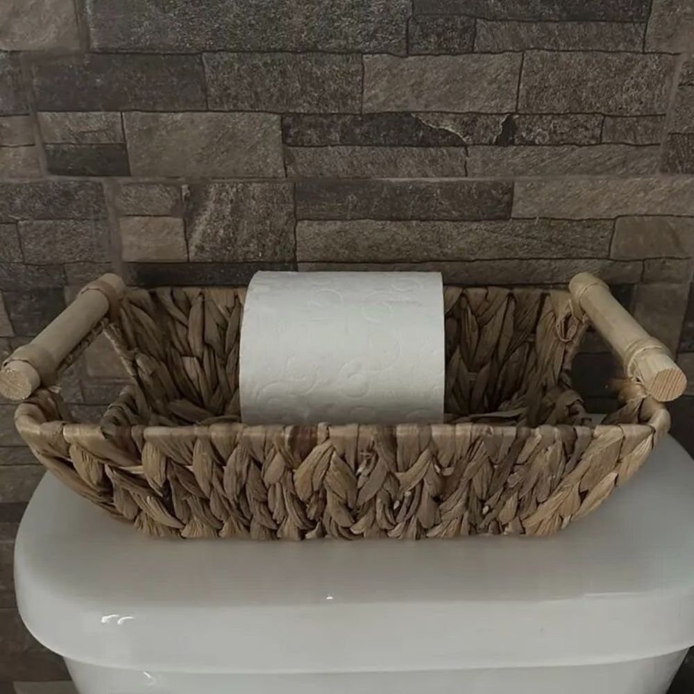 Boho Tidy Woven Storage Basket — alternate angle view