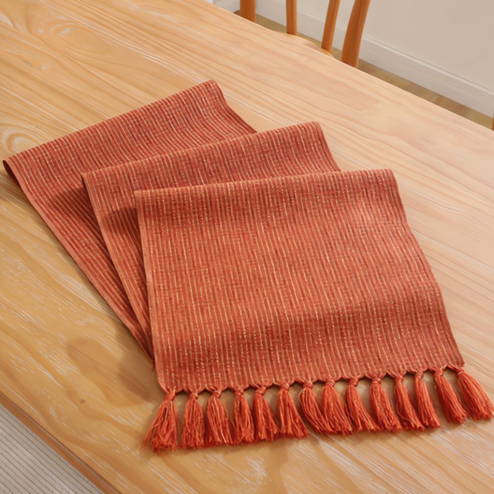 Boho Woven Dining Table Runner — lifestyle shot