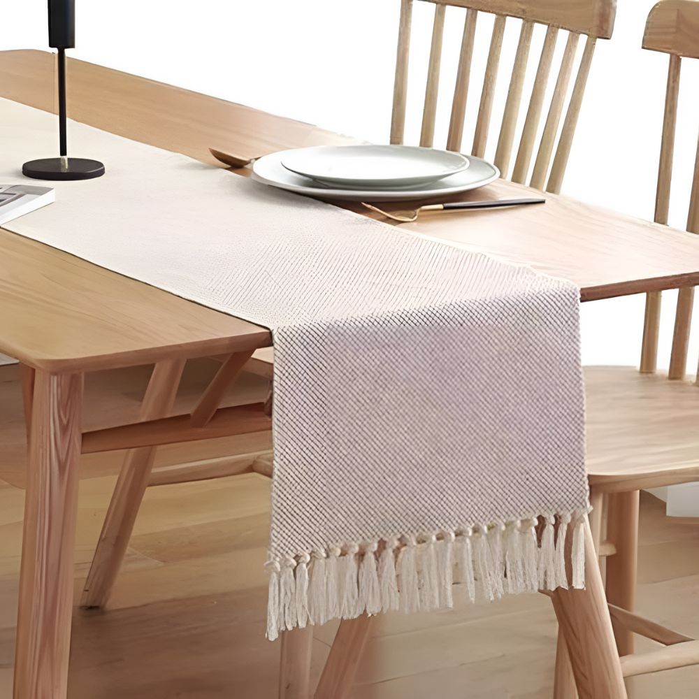 Boho Woven Dining Table Runner — product detail view