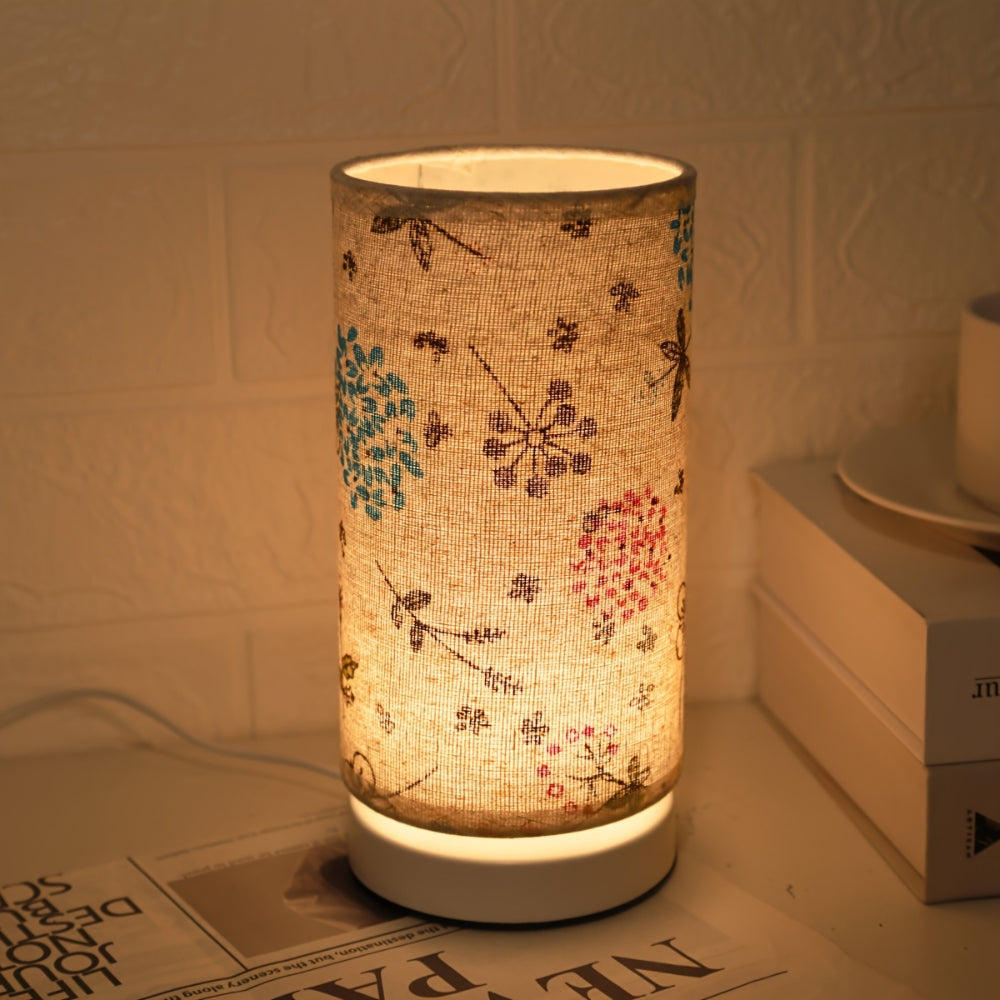 Botanical Floral Fabric Lighting Table Lamp — product close-up