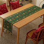 Tapestry Botanical Holiday Table Runner — alternate angle view