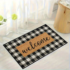 Buffalo Plaid Welcome Door Mat — main product photo