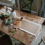 Burlap Charm Boho Table Runner — additional view