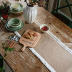 Burlap Charm Boho Table Runner — product detail view