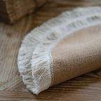 Burlap Charm Boho Table Runner — size and scale reference